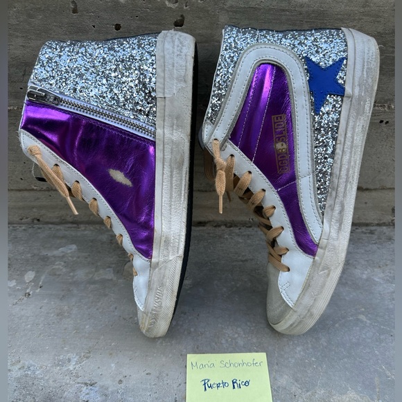 Lower 💲 TODAY ONLY Golden Goose Slides w/silver glitter - Picture 12 of 16